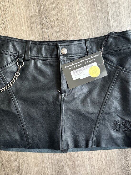 Harley-Davidson Dresses & Skirts - Harley Davidson Vintage YTK Leather Mini Skirt Size 2